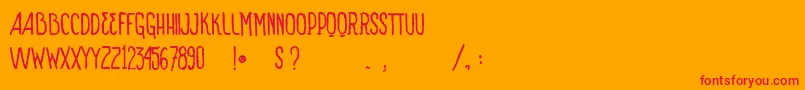 VtksSignOfTimesBold Font – Red Fonts on Orange Background