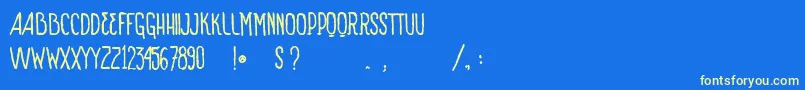 VtksSignOfTimesBold Font – Yellow Fonts on Blue Background