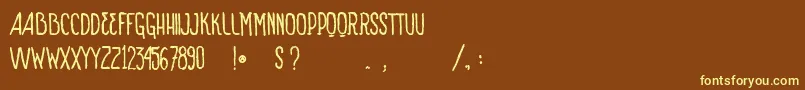 Шрифт VtksSignOfTimesBold – жёлтые шрифты на коричневом фоне