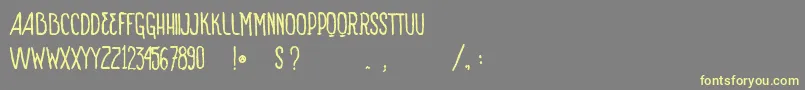 VtksSignOfTimesBold Font – Yellow Fonts on Gray Background