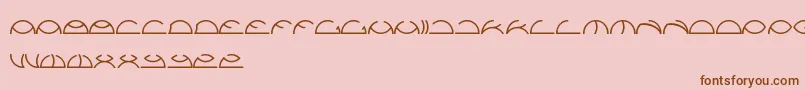 Saintfighteraqua Font – Brown Fonts on Pink Background