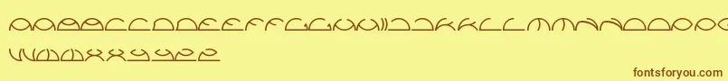 Saintfighteraqua Font – Brown Fonts on Yellow Background