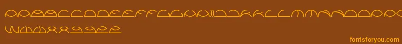 Saintfighteraqua Font – Orange Fonts on Brown Background