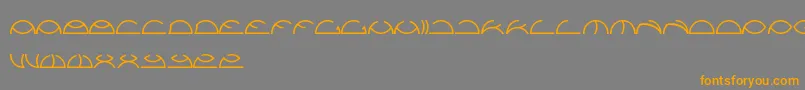 Saintfighteraqua Font – Orange Fonts on Gray Background