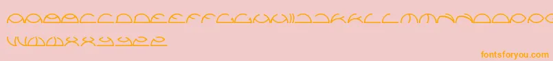 Saintfighteraqua Font – Orange Fonts on Pink Background
