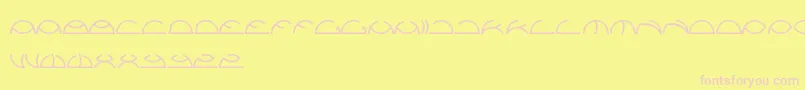 Czcionka Saintfighteraqua – różowe czcionki na żółtym tle