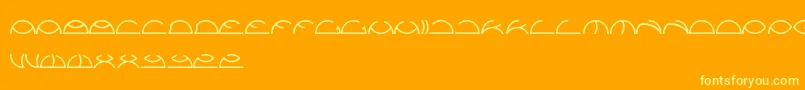 Saintfighteraqua Font – Yellow Fonts on Orange Background