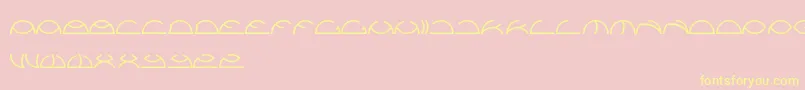 Saintfighteraqua Font – Yellow Fonts on Pink Background