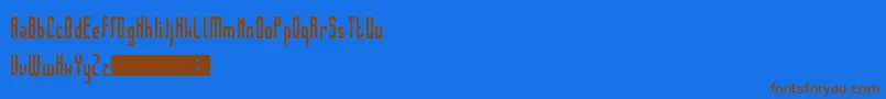 Pinophyta Font – Brown Fonts on Blue Background