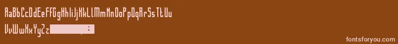 Pinophyta-Schriftart – Rosa Schriften auf braunem Hintergrund