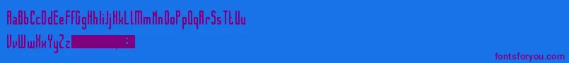 Pinophyta-Schriftart – Violette Schriften auf blauem Hintergrund