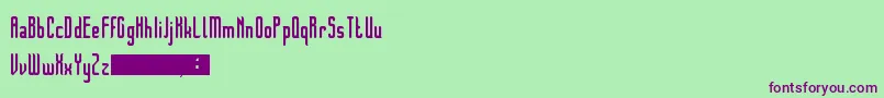 フォントPinophyta – 緑の背景に紫のフォント