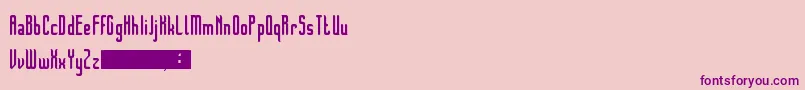 Fonte Pinophyta – fontes roxas em um fundo rosa