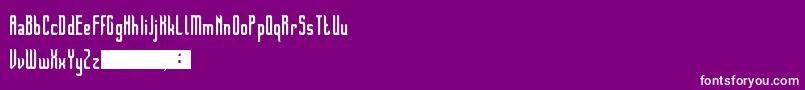 Pinophyta Font – White Fonts on Purple Background