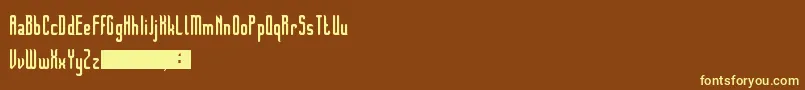 Czcionka Pinophyta – żółte czcionki na brązowym tle