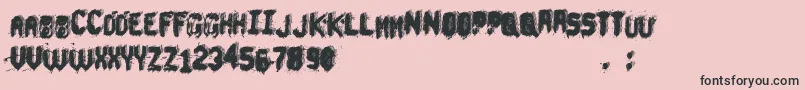UnderTheBed Font – Black Fonts on Pink Background