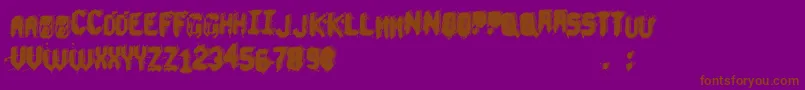 Шрифт UnderTheBed – коричневые шрифты на фиолетовом фоне