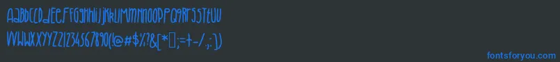 Juliavintage Font – Blue Fonts on Black Background