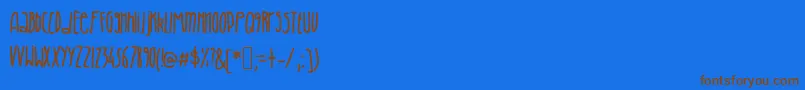 Juliavintage Font – Brown Fonts on Blue Background
