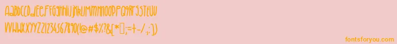 fuente Juliavintage – Fuentes Naranjas Sobre Fondo Rosa