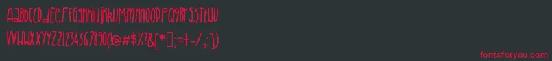 Juliavintage Font – Red Fonts on Black Background