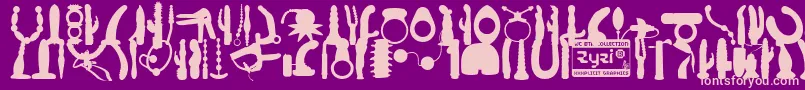 WcZyziBta Font – Pink Fonts on Purple Background