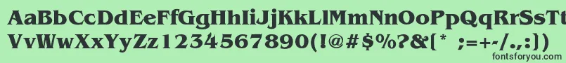 BenSmith Font – Black Fonts on Green Background