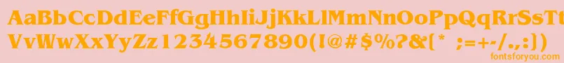 BenSmith Font – Orange Fonts on Pink Background