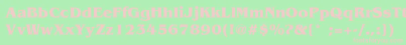 BenSmith Font – Pink Fonts on Green Background