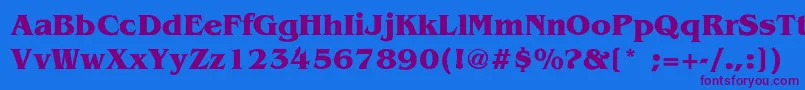 BenSmith Font – Purple Fonts on Blue Background