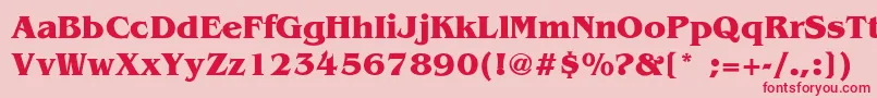 BenSmith Font – Red Fonts on Pink Background