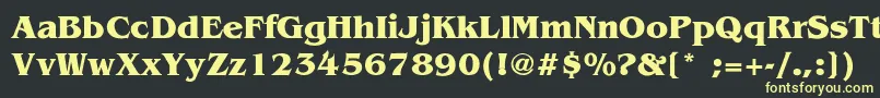 Шрифт BenSmith – жёлтые шрифты на чёрном фоне