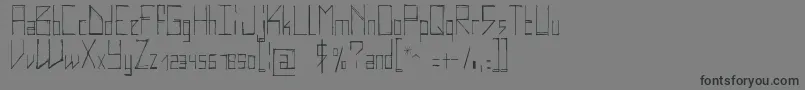 フォントElektro – 黒い文字の灰色の背景