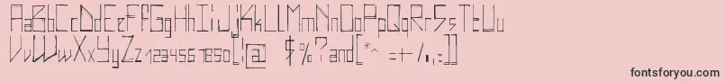 フォントElektro – ピンクの背景に黒い文字