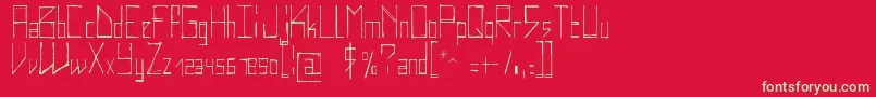 Elektro Font – Green Fonts on Red Background