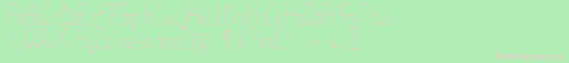 Elektro Font – Pink Fonts on Green Background