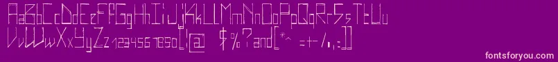 Fonte Elektro – fontes rosa em um fundo violeta