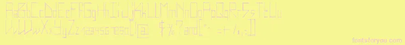 Elektro Font – Pink Fonts on Yellow Background