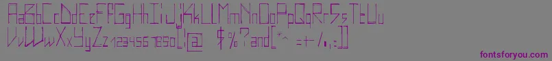 Elektro Font – Purple Fonts on Gray Background