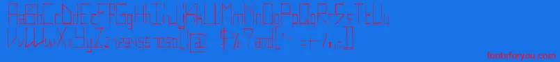 Elektro Font – Red Fonts on Blue Background