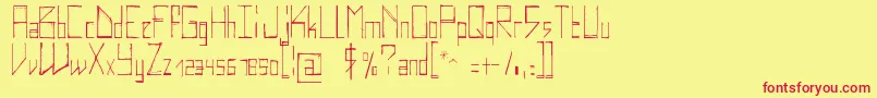 Elektro Font – Red Fonts on Yellow Background