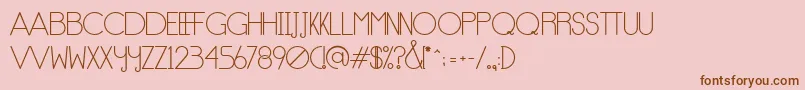 Notype Font – Brown Fonts on Pink Background