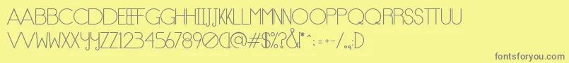 フォントNotype – 黄色の背景に灰色の文字