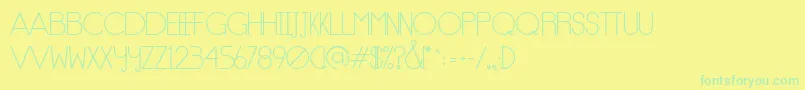Notype Font – Green Fonts on Yellow Background