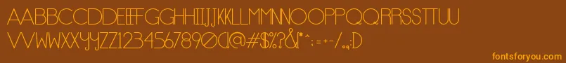 Notype Font – Orange Fonts on Brown Background