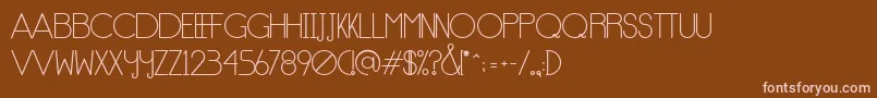 Notype Font – Pink Fonts on Brown Background