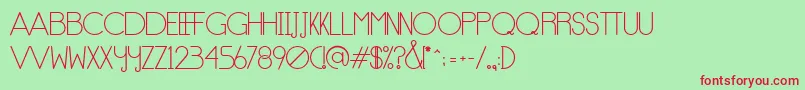 Notype Font – Red Fonts on Green Background