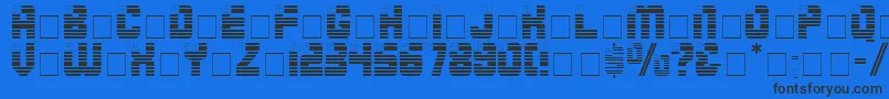Police FourthDisplayCapsSsi – polices noires sur fond bleu