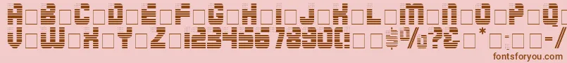 Шрифт FourthDisplayCapsSsi – коричневые шрифты на розовом фоне