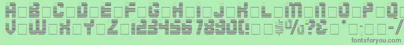 FourthDisplayCapsSsi Font – Gray Fonts on Green Background